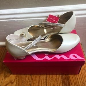 Nina Cera bone pearlized Girls shoe